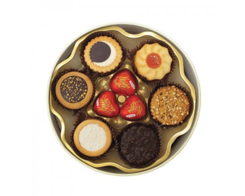 Набор печенья и шоколадных конфет SANTA BAKERY, в подарочной упаковке, 500 г, ш/к 44177