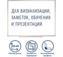 Доска магнитно-маркерная 45х60 см, алюминиевая рамка, Польша, STAFF Profit, 237720