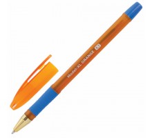 Ручка шариковая масляная с грипом BRAUBERG Model-XL ORANGE, СИНЯЯ, узел 0,7 мм, линия 0,35 мм, 143246