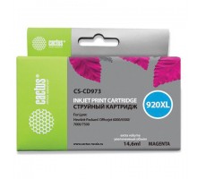 Картридж струйный CACTUS (CS-CD973) для HP Officejet 6000/6500/7000, пурпурный