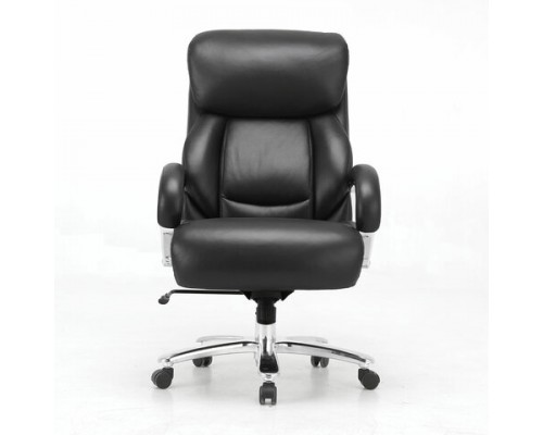 Кресло офисное BRABIX PREMIUM Pride HD-100, НАГРУЗКА до 250 кг, натуральная кожа, черное, 531940