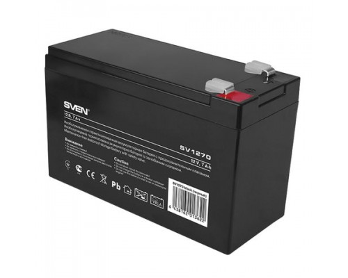 Аккумуляторная батарея для ИБП любых торговых марок, 12В, 7 Ач, 151х65х100мм, SVEN, SV-0222007
