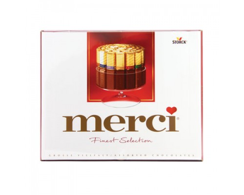 Конфеты шоколадные MERCI (Мерси), ассорти, 250г, картонная коробка, 015409-35