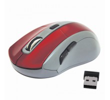 Мышь беспроводная DEFENDER ACCURA MM-965, USB, 5 кнопок + 1 колесо-кнопка, оптическая, красно-серая, 52966