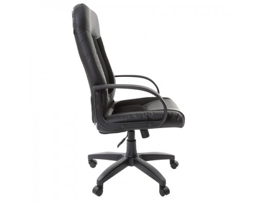 Кресло офисное BRABIX Strike EX-525, экокожа черная, ткань черная TW, 531381