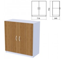 Шкаф закрытый "Бюджет", 716х349х753 мм, орех французский (КОМПЛЕКТ)
