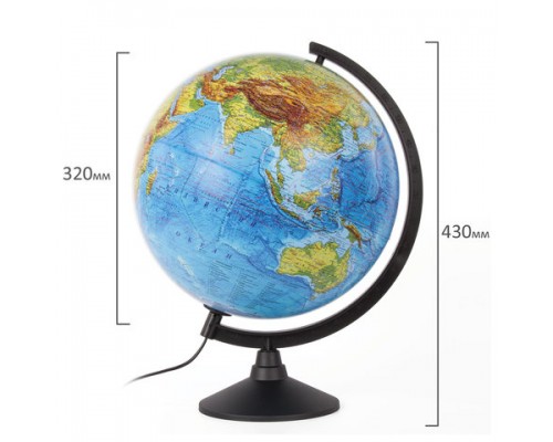 Глобус физический Globen Классик, диаметр 320 мм, с подсветкой, К013200017