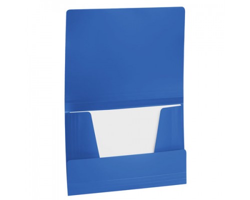 Папка на резинках BRAUBERG Office, синяя, до 300 листов, 500 мкм, 227712