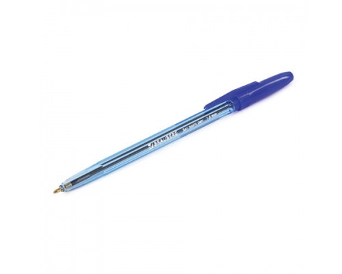 Ручка шариковая BRAUBERG Carina Blue, СИНЯЯ, корпус тонированный синий, 1мм, линия 0,5мм, 141669