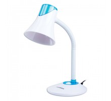 Настольная лампа-светильник SONNEN OU-607, на подставке, цоколь Е27, белый/синий, 236681