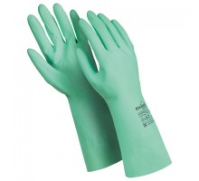 Перчатки латексные MANIPULA "Контакт", хлопчатобумажное напыление, размер 8-8,5 (M), зеленые, L-F-02