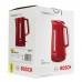 Чайник BOSCH TWK3A014, 1,7л, 2400Вт, закрытый нагревательный элемент, пластик, красный