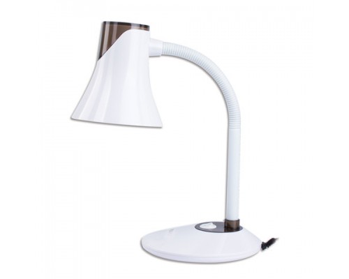 Настольная лампа светильник SONNEN OU-607, на подставке, цоколь Е27, белый/коричневый, 236680