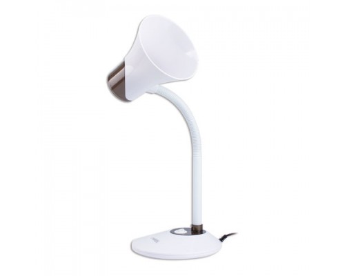 Настольная лампа светильник SONNEN OU-607, на подставке, цоколь Е27, белый/коричневый, 236680