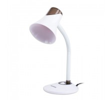 Настольная лампа-светильник SONNEN OU-607, на подставке, цоколь Е27, белый/коричневый, 236680