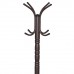 Вешалка-стойка SHT-CR14, 1,87 м, диск 35 см, 4 крючка, металл, коричневая, ш/к 76491