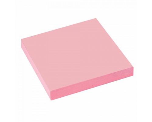 Блок самоклеящийся (стикеры) STAFF 50х50мм, 100 листов, розовый, 127143