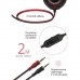 Наушники с микрофоном (гарнитура) DEFENDER Warhead G-185,проводные, 2м, стерео, чёрно-красные, 64106