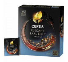 Чай CURTIS "Elegant Earl Grey" черный с бергамотом и цедрой цитрусовых, 100 пакетиков в конвертах по 1,7 г, 101015