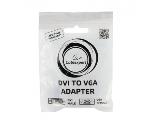 Переходник DVI-VGA CABLEXPERT, M-F, для передачи аналогового видео, A-DVI-VGA