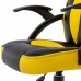 Кресло компьютерное BRABIX Shark GM-203, экокожа, черное/желтое, 532514