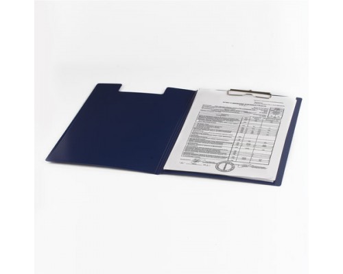Папка-планшет BRAUBERG Contract, А4 (315х230мм),с прижим.и крышкой,пластик,син,сверхпр,1,5мм,223488