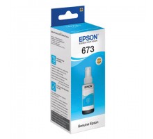 Чернила EPSON 673 (T6732) для СНПЧ Epson L800/L805/L810/L850/L1800, голубые, ОРИГИНАЛЬНЫЕ, C13T67324A/298