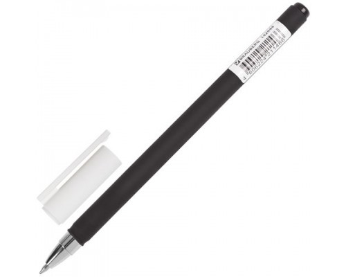Ручка гелевая BRAUBERG Matt Gel, ЧЕРНАЯ, корпус soft-touch, узел 0,5 мм, линия 0,35 мм, 142944