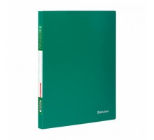 Папка 40 вкладышей BRAUBERG "Office", зеленая, 0,6 мм, 222633