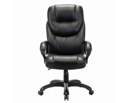 Кресло офисное BRABIX PREMIUM Nord EX-590, черный пластик, экокожа, черное, 532097