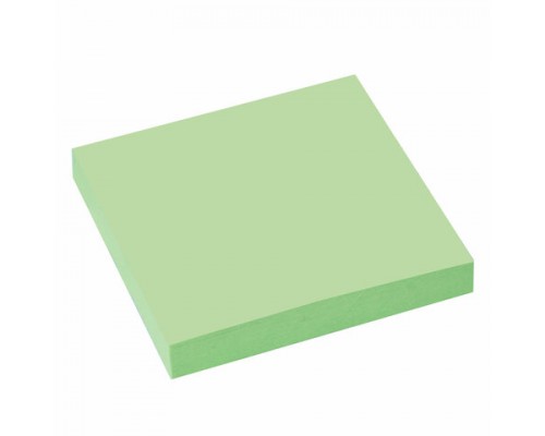 Блок самоклеящийся (стикеры) STAFF 50х50мм, 100 листов, зеленый, 127144