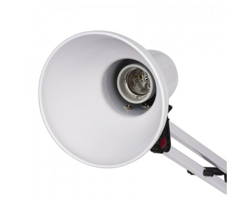 Настольная лампа светильник SONNEN TL-007, подст/струбц, 40 Вт, Е27, БЕЛЫЙ, высота 60 см, 235539