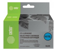 Картридж струйный CACTUS (CS-L0R40AE) для HP OfficeJet 8210/8218/8720/8725/8730, черный