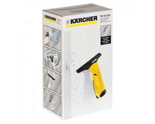 Стеклоочиститель аккумуляторный KARCHER WV 50 Plus, время работы 20мин,ширина 280мм,желт,1.633-117.0