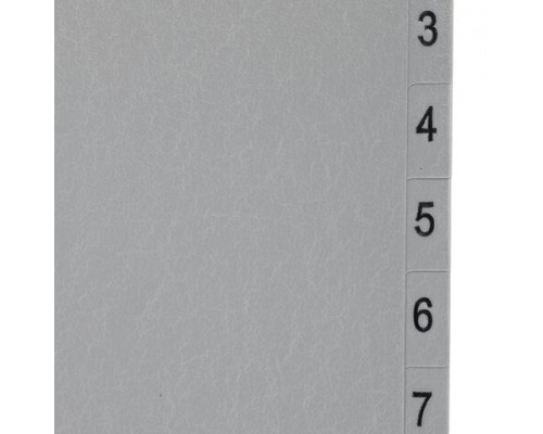 Разделитель пластиковый BRAUBERG А4, 12 листов, цифровой 1-12, оглавление, серый, РОССИЯ, 225596