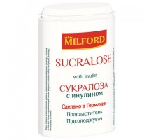 Заменитель сахара MILFORD Сукралоза с инулином, 370 таблеток, пластиковая баночка с дозатором, 941201