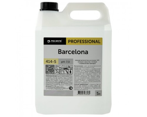 Антисептик для рук/поверхн (б/спирт) 5л PRO-BRITE BARCELONA, жидкость, ш/к 76289