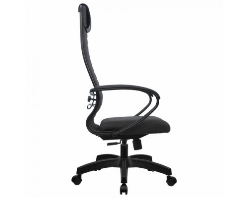 Кресло офисное МЕТТА К-27 пластик, ткань, сиденье и спинка мягкие, серое