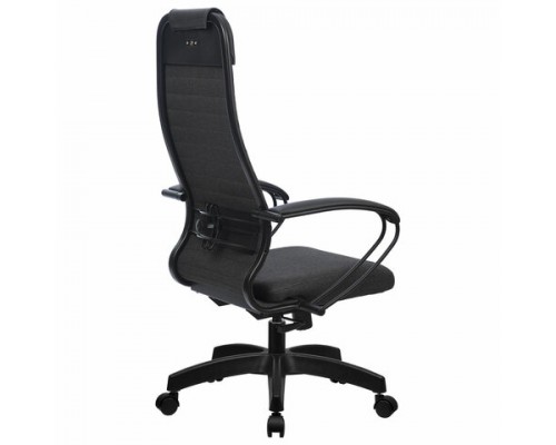 Кресло офисное МЕТТА К-27 пластик, ткань, сиденье и спинка мягкие, серое