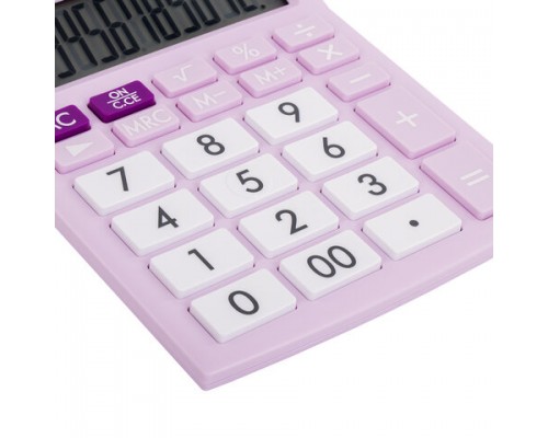 Калькулятор настольный BRAUBERG ULTRA PASTEL-12-PR (192x143мм), 12 разрядов, СИРЕНЕВЫЙ, 250505