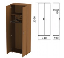 Шкаф для одежды "Монолит", 740х390х2050 мм, цвет орех гварнери, ШМ49.3