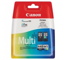 Картридж струйный CANON (PG-440/CL-441) PIXMA MG2140/MG3140, оригинальный КОМПЛЕКТ 2 цвета, 180 страниц, 5219B005