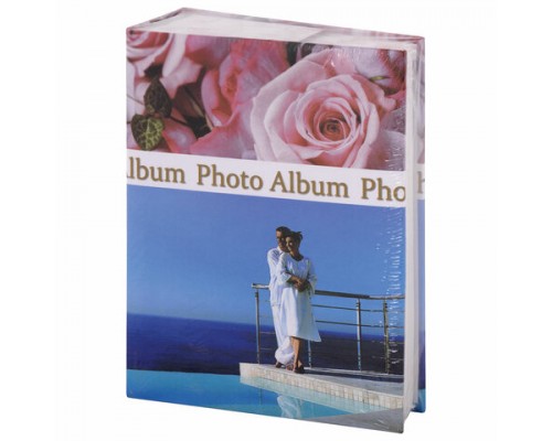 Фотоальбом BRAUBERG на 304 фото 10*15см, твердая обложка, Романтика, голубой с розовым, 390675