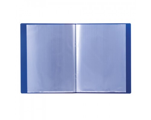 Папка 10 вкладышей BRAUBERG Стандарт, синяя, 0,6мм, 221591