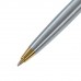 Ручка подарочная шариковая BRAUBERG Maestro, СИНЯЯ, корпус серебристый с золот,линия 0,5мм,143468
