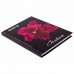 Блокнот МАЛЫЙ ФОРМАТ 110х147мм А6, 80л, твердый, клетка, STAFF, Красный цветок на черном, 127212