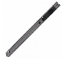 Нож канцелярский 9 мм STAFF "Manager", усиленный, металлический корпус, автофиксатор, клип, 237081