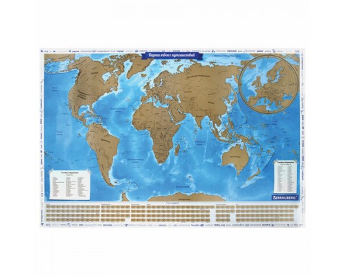 Политическая скретч-карта мира 