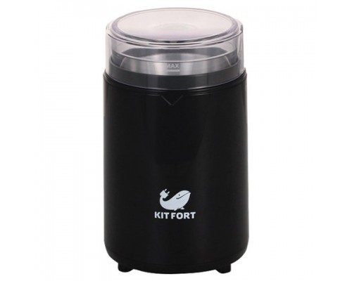 Кофемолка KITFORT КТ-1314, мощность 150 Вт, вместимость 60г, пластик, черный