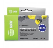 Картридж струйный CACTUS (CS-EPT0824) для EPSON Stylus R270/R390/ RX590, желтый